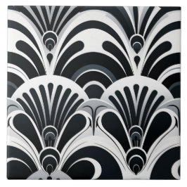 Azulejo Art Deco monocromo, audaz y dramático