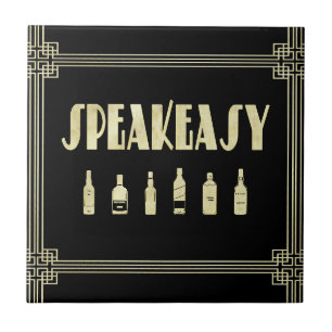 Azulejo Art déco speakeasy de la ley seca de los locos año