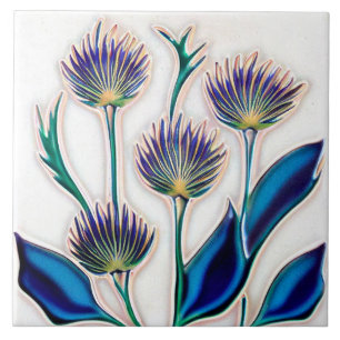 Azulejo Art Decó Thistle Wall Decoración Art Nouveau