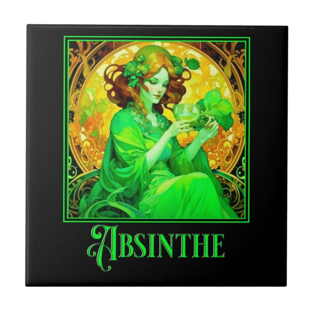Azulejo Art Nouveau Absinthe (Frente)
