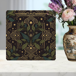 Azulejo Art Nouveau Berry Botanical Floral Dark Ceramic Ti