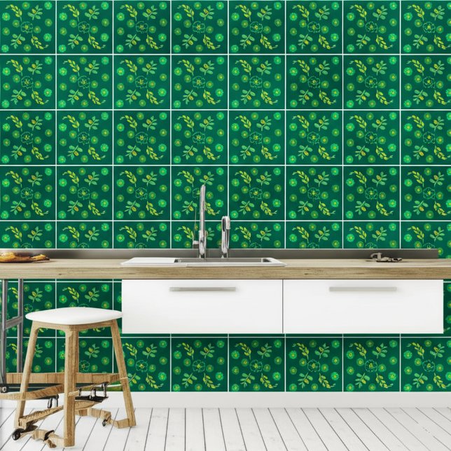 Azulejo Art Nouveau botánico (decoración en las paredes) v (Kitchen Floral Botanical Tiles
)