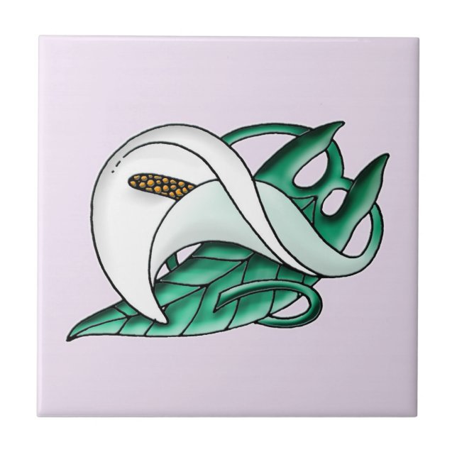 Azulejo Art Nouveau calla lily (Frente)