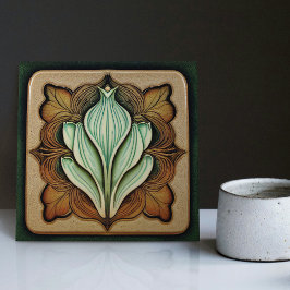 Azulejo Art Nouveau Calla Lily Simetría Muro Floral Arte