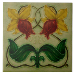Azulejo Art Nouveau ceramic fireplace wall tile