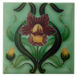 Azulejo Art Nouveau Ceramic fireplace wall tile