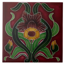 Azulejo Art Nouveau Ceramic Fireplace Wall Tile