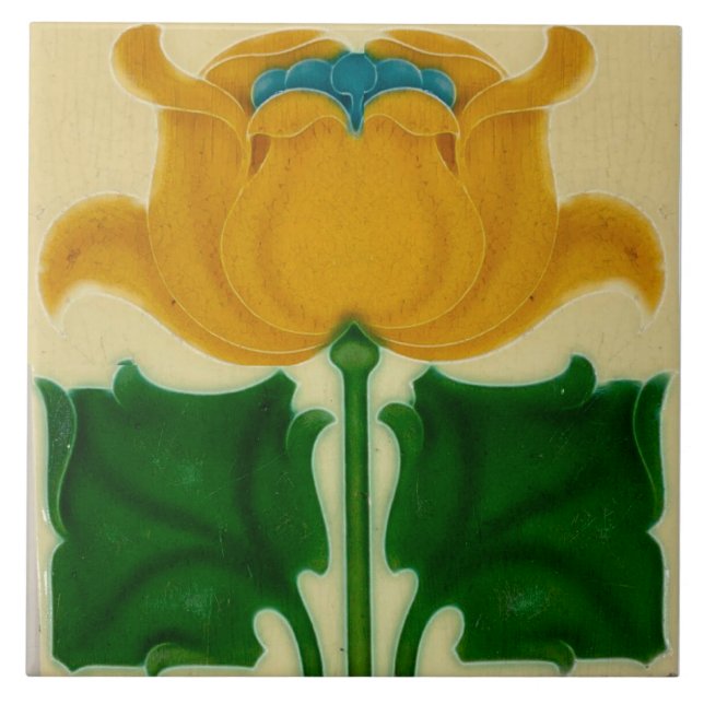 Azulejo Art nouveau ceramic tile (Frente)