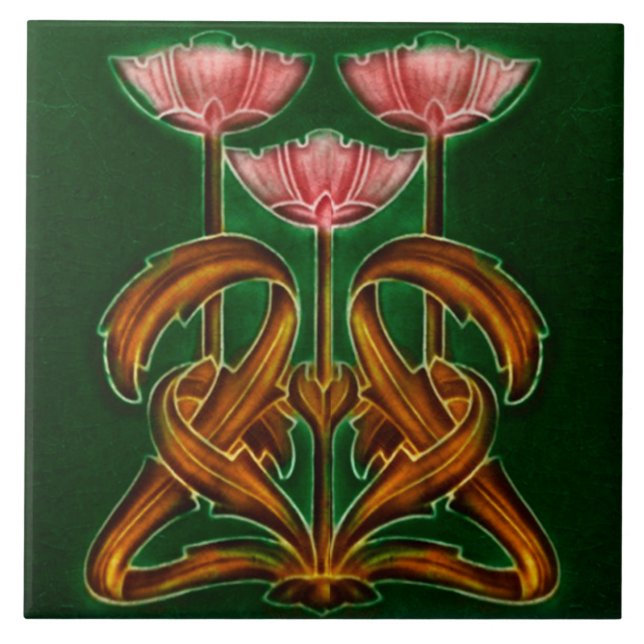 Azulejo Art Nouveau Ceramic tile (Frente)