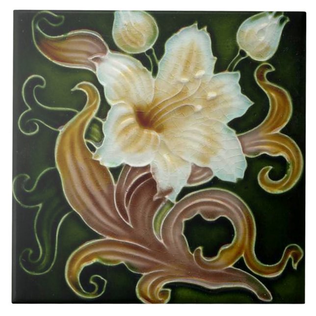 Azulejo Art nouveau ceramic tile (Frente)