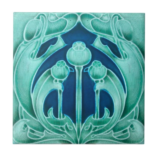 Azulejo Art Nouveau ceramic tile (Frente)