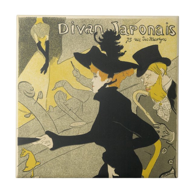 Azulejo Art Nouveau, Divan Japonais de Toulouse Lautrec (Frente)