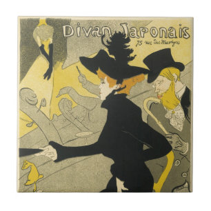 Azulejo Art Nouveau, Diván Japonés por Toulouse Lautrec