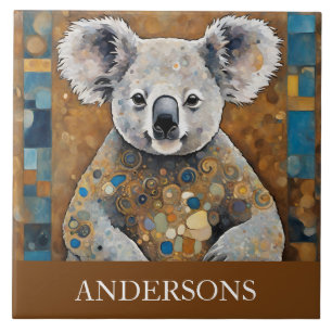 Azulejo Art Nouveau Koala Bear