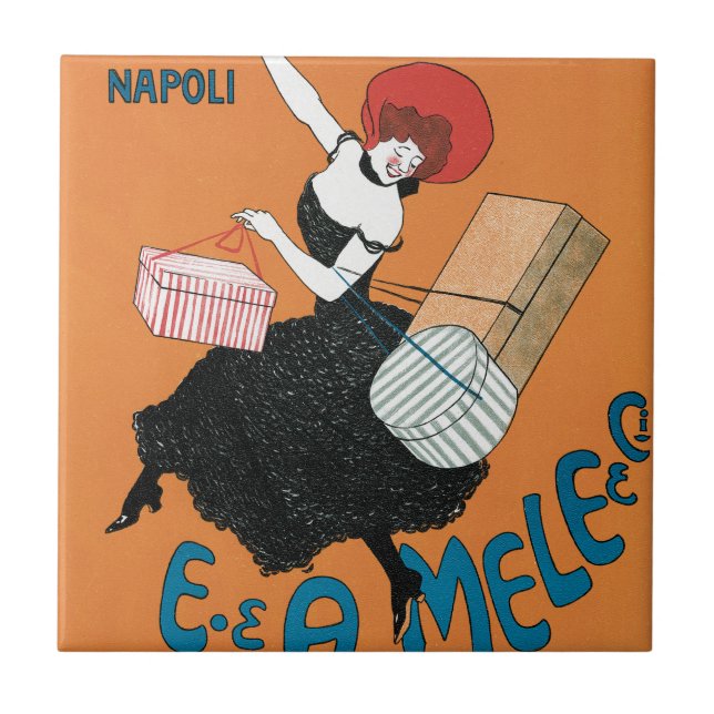 Azulejo Art Nouveau Magazzini Italiani de Capiello (Frente)