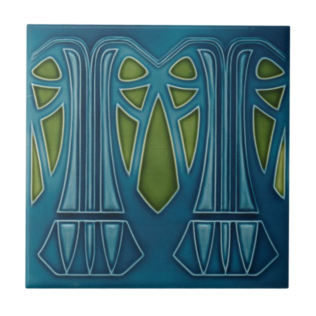 Azulejo Art Nouveau - Palm Tree (Frente)