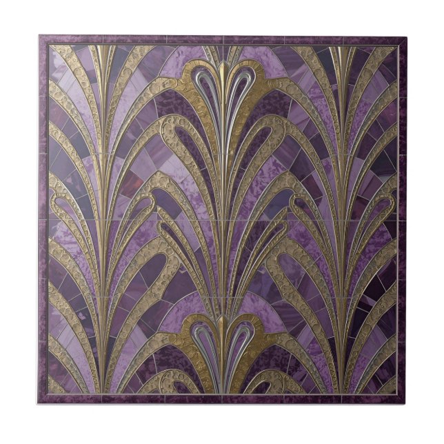 Azulejo Art Nouveau Pattern Ceramic Tile (Frente)
