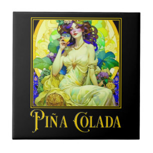 Azulejo Art Nouveau Pina Colada