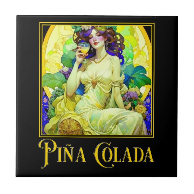 Azulejo Art Nouveau Pina Colada (Frente)
