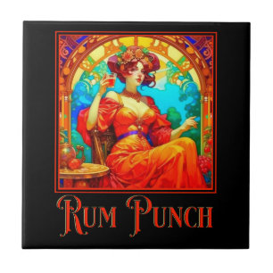 Azulejo Art Nouveau Rum Punch