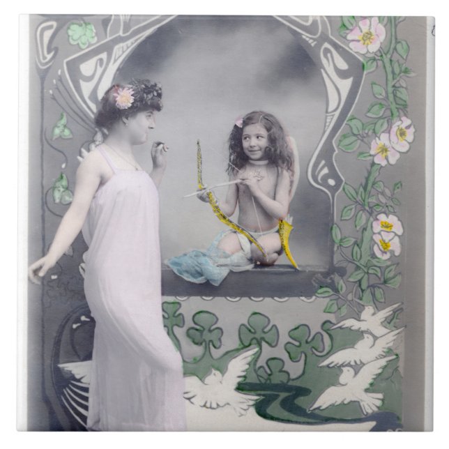 Azulejo Art Nouveau Valentine de 1904 (Frente)