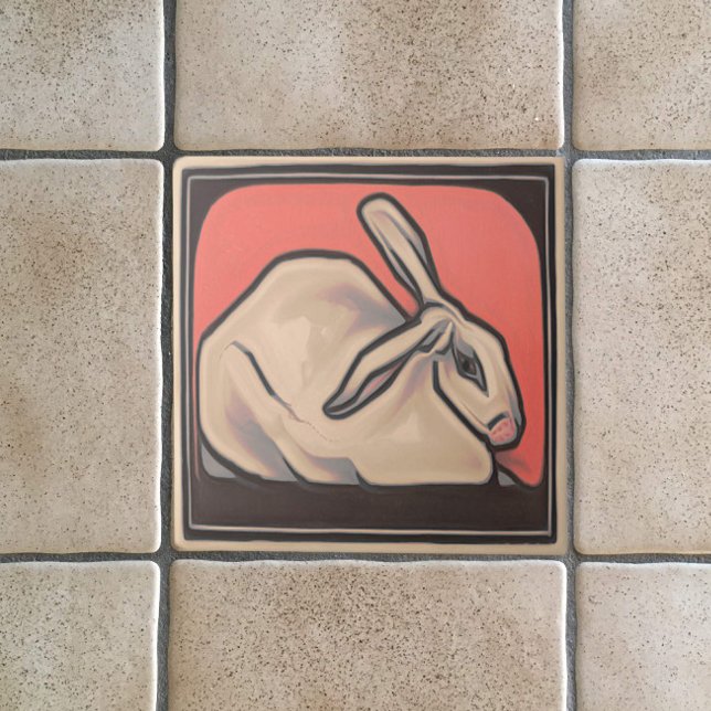 Azulejo Art Nouveau Vintage Conejo Animal Tema (Subido por el creador)