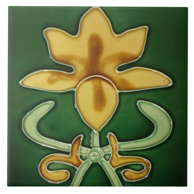 Azulejo Art Noveau Ceramic wall Fireplace tile (Frente)