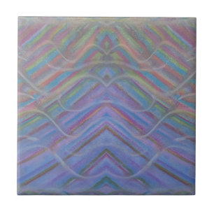 Azulejo Arte abstracto colorido único P40M