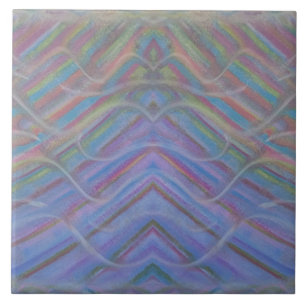 Azulejo Arte abstracto colorido único P40M