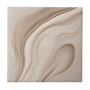 Azulejo Arte abstracto de relieve falso beige