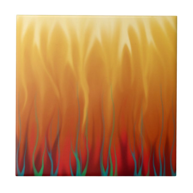 Azulejo Arte abstracto - Fuego - Llamas de fondo (Frente)