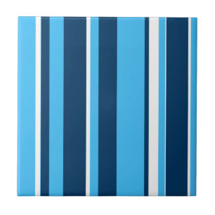 Azulejo Arte abstracto funky luz azul oscuro blanco