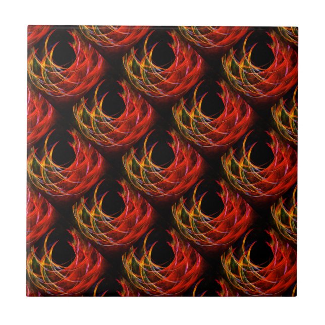 Azulejo Arte abstracto moderno boho elegante patrón #503 (Frente)