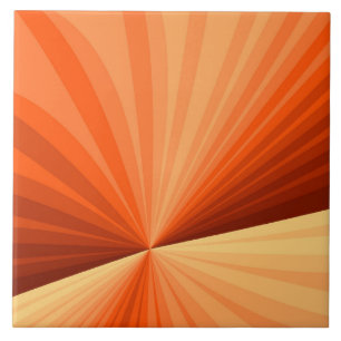 Azulejo Arte abstracto moderno naranja rojo vainilla gráfi