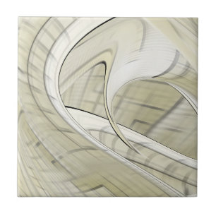 Azulejo Arte abstracto otoñal de pastel de crema