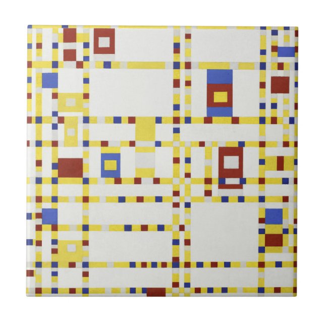 Azulejo Arte abstracto Piet Mondrian Broadway Boogie Woogi (Frente)