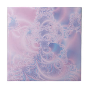 Azulejo Arte abstracto rosa brillante