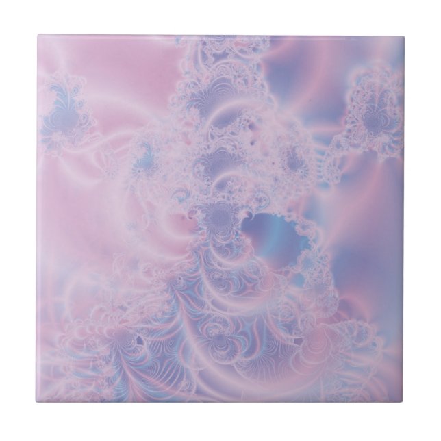 Azulejo Arte abstracto rosa brillante (Frente)