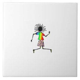 Azulejo Arte africano, bailarín feliz