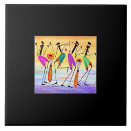 Azulejo Arte africano, increíble expresión de felicidad