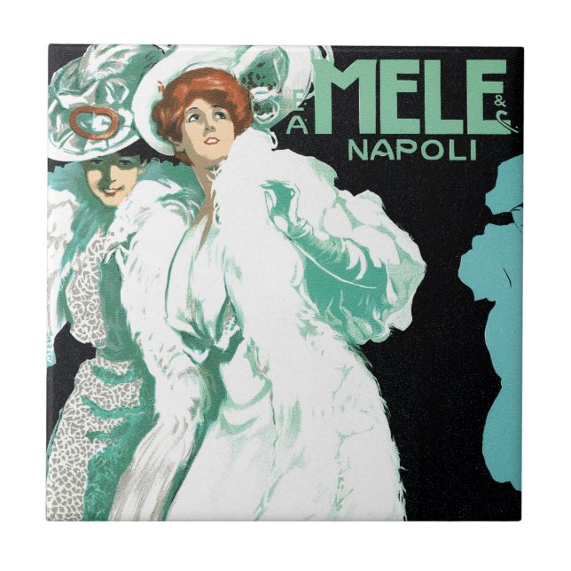 Azulejo Arte Antiguo Modernista, Moda Italiana, Mujeres El (Frente)