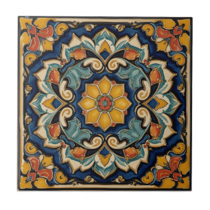 Azulejo Arte Antiguo Nouveau Deco Majolica Floral Artesano