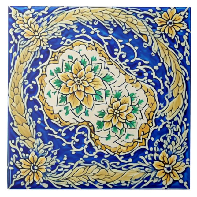 Azulejo Arte cerámico tradicional adaluz no 2 (Frente)