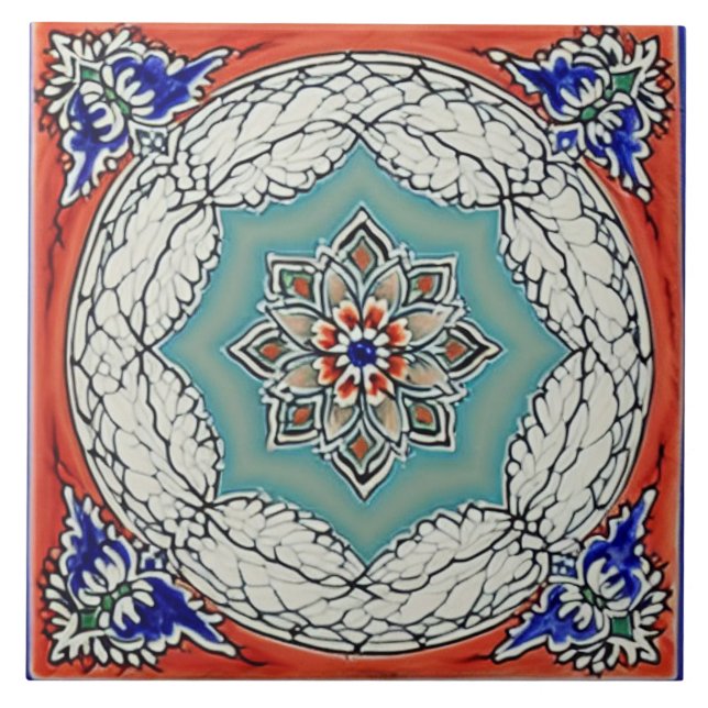 Azulejo Arte cerámico tradicional adaluz no 5 (Frente)