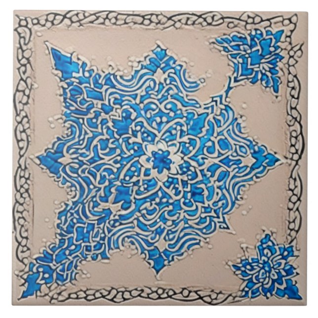 Azulejo Arte cerámico tradicional de Adalusia no 9 (Frente)