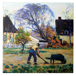 Azulejo Arte Clarence Gagnon - Escena de otoño, Baie-Saint