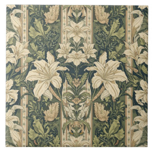 Azulejo Arte clásico modernista con estética floral vintag
