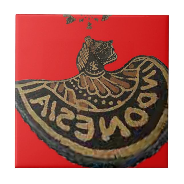 Azulejo Arte cultural de mascota en la sombra de Japón en  (Frente)