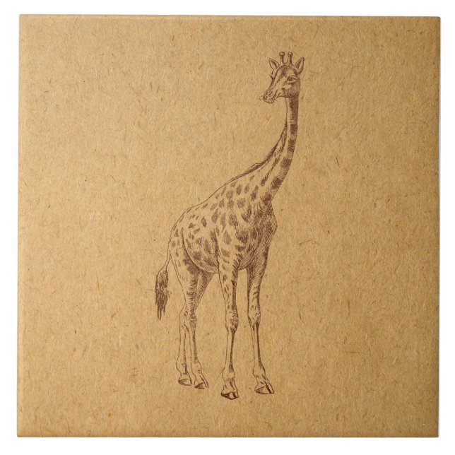 Azulejo Arte de animales ruidoso e ilustrado (Frente)