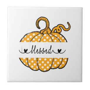Azulejo Arte de calabaza de Nana bendita Día de Acción de